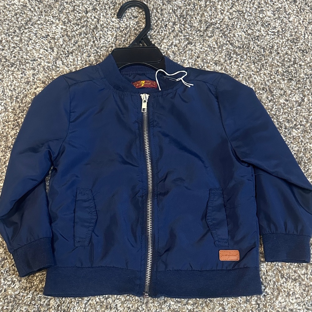 7 For All Mankind Dark Blue Kids Puffer Jacket